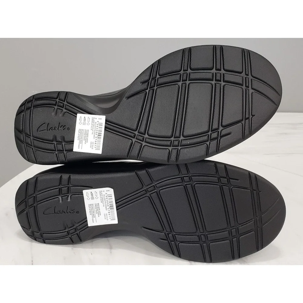NEW NO BOX SIZE 6 CLARKS Ellowyn Penny Loafer Shoes Black Crinkle Patent LEATHER